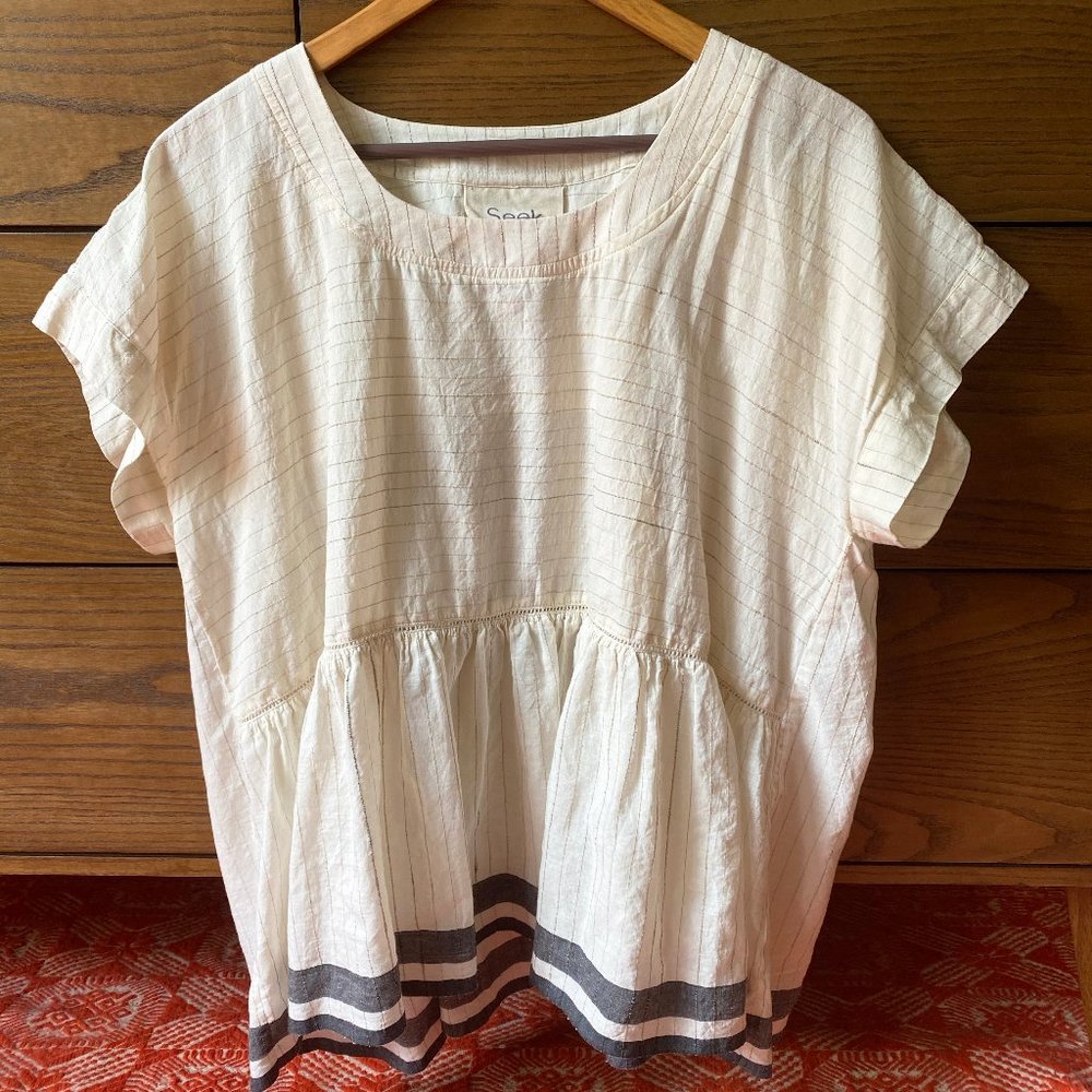 SEEK Collective Zoe Top, ahimsa stripe